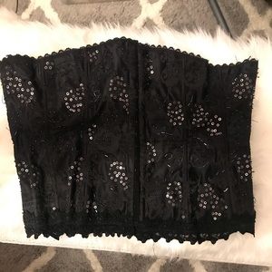 Federick’s of Hollywood BLACK Sequence Corset